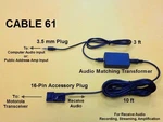 Cable 61 Motorola Maxtrac GM300 CM300 M1225 Recording Adaptor Streaming Audio. Fixed Price $29.99.