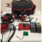 Uniden Sportcat 200 180 Vtg Race Scanner Radio Shack Headsets Nascar Bundle Bag. Fixed Price $250.00.