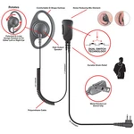 Pryme Headset Earhook Earpiece For Tecnet TS-2116 TS-2416 TS-3116 TS-3416 Radio. Fixed Price $27.00.