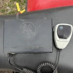 Motorola PM400 Mobile Two-way Radio With Microphone & Power Cables. Fixed Price $150.00.
