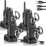 Long Range 100 Mile Walkie Talkie Two Way Radio Charge Headset Waterproof 4 Pack. Fixed Price $45.84.