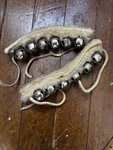 Vintage Southwestern Native Ankle Tribal Dance Bells Sheepskin Leather. Fixed Price $51.00.