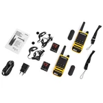 Pair Of Walkie Dynascan P19 With Chargers, Headphones And Transport Case. Fixed Price $118.37.