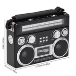 Solar Rechargeable Portable Bluetooth Radio Am/fm/sw 3-BAND MP3 Player Led Light. Fixed Price $33.99.
