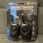 New! Cobra Two-way Walkie Talkies SH360BK 25 Mile Range Built-in Weather Radio. Fixed Price $12.95.