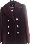 Nwt New J.crew Majesty Pea Coat Stadium Cloth Fire Red Tall 2. Fixed Price $159.00.