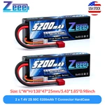 2X Zeee 7.4V 50C 5200MAH 2S Lipo Battery Plug Hardcase For Rc Car Truck Truggy. Fixed Price $31.34.