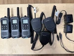 Motorola Talkabout T200 Frs/gmrs Two-way Radios (gray) W/3X Ptt Remote Mic. Fixed Price $125.00.