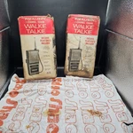 Vtg Realistic TRC-80 Walkie Talkies Original Boxes And Radio Shack Bag. Fixed Price $69.50.