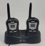 Cobra Frs 80 - 2 Bk Walkie Talkie Clear Call Radio Black & Desktop Charger. Fixed Price $14.99.