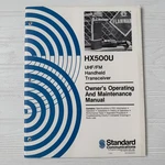 Standard HX500U Uhf Fm Handheld Owner Operating Maint Manual. Fixed Price $10.00.