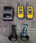 (2) Dewalt Tools DXFRS300 IP-67 Walkie Talkies With Charger. Fixed Price $69.99.