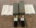 Pair Of Sears Model 6463 Walkie Talkies W/ Boxes And Inserts, Not Working. Fixed Price $50.00.