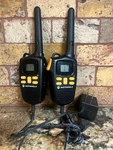 Motorola MD207R Handheld 20-MILE 22-CHANNEL Two Way Radio Walkie Talkie. Fixed Price $29.99.