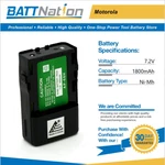 7.2V 1800MAH Nimh Battery For Motorola PMNN4000, GP68. Fixed Price $27.59.