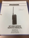 Vintage Maxon SP-2000 Series Service Manual, 1993. Fixed Price $19.00.