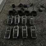 Lot Of 8 Motorola DTR550 Digital Portable Two Way Radios With Chargers & Other. Fixed Price $250.00.