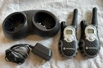 Motorola Talkabout Walkie Talkie Radio T5920 - Pair With Charger Base. Fixed Price $20.00.