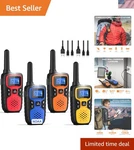 Adventure-ready Walkie Talkies: 5-MILE Range, Sos Siren & Flashlight Included. Fixed Price $105.29.