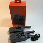 Onn. 16 Miles Walkie Talkies 2-PACK Two Way Radios Privacy Codes Led Lights. Fixed Price $14.95.