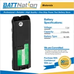 7.2V 2100MAH Nimh Battery For Motorola NTN8294, XTS3000, XTS5000, MTP-300. Fixed Price $24.45.