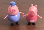Peppa Pig Grandpa & Granny Toy Figures Jazwares 2003 Rare Set. Fixed Price $25.00.