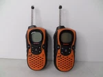 Pair Of Uniden Orange 22-CHANNEL 6-MILE Frs/gmrs Two-way Radio Walkie Talkie. Fixed Price $11.24.