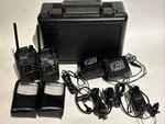 Alinco DJ-S46 Classic 90'S Uhf Fm Transceiver Family Radio Set W/ Earbuds & Case. Fixed Price $79.99.