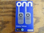 Onn Handheld Two-way Walkie Talkie Radio (pair) Grey Brand New. Fixed Price $32.95.