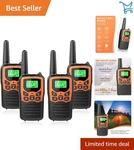 Walkie Talkies Long Range 22 Channels Uhf 3KM Family Radios For Hiking Camping. Fixed Price $52.98.