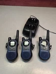 Lot Of 3 Motorola SX900 Walkie Talkie Radios W/ Charging Stand & Belt Clips. Fixed Price $35.00.