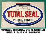 Total Seal Piston Rings-vintage Original Vinyl Decal Sticker-performance Racing. Fixed Price $7.28.