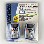 New Audiovox 2-WAY Radios Voxbox Walkie Talkies Ear Buds Mile Range Fm. Fixed Price $29.99.