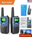 Long Range Dual Pack Walkie Talkies With Lcd & Led Flashlight. Fixed Price $39.95.
