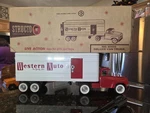 Vintage 1960S Structo Toys Western Auto Store Tractor Trailer 26" Damaged Box. Fixed Price $599.95.