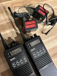 2X Maxon Uhf Two Way Radio Model Gmrs 210+3 W/ Manuals & Chargers Both Work!. Fixed Price $299.99.