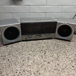Vintage Panasonic Accu-set Alarm Clock Am/fm Radio #RC-6610 W/2 Speakers Works. Fixed Price $25.00.