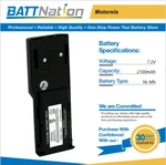 7.2V 2100MAH Nimh Battery For With Motorola HNN8148A Radius P110. Fixed Price $25.45.