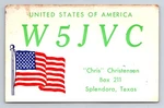 Vintage Ham Radio Amateur Qsl Qso Postcard W5JVC Splendora, Texas 1961. Fixed Price $16.99.