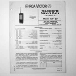 Rca Model Rjf 30 Portable Transceiver Walkie Talkie - Service Manual 1967. Fixed Price $8.55.