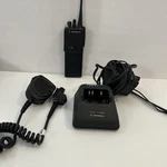 Motorola HT1000 Uhf. H01SDC9AA3BN. Radio, Antenna, Mic And Charger. No Battery. Fixed Price $35.00.