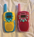 Obuby T-388 Portable Handheld Uhf Walkie Talkies 22 Channels Lcd Blue/pink. Fixed Price $9.95.