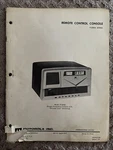 Motorola Remote Control Console Owner Manual 68P862180-B For T1200A Series. Fixed Price $25.00.