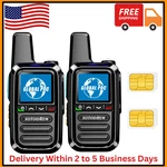 Global Lifetime Free Rapid Walkie Talkies 4G Lte Poc Ptt Two Way Radios 2PCS Sim. Fixed Price $202.22.