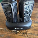 Midland Xt Two Way Radios Pair, 33 Channels, Mon Scan, Desktop Usb Charger. Fixed Price $39.00.