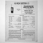 Rca Models Rjf 30F Portable Transceiver Service Manual 1967. Fixed Price $8.55.