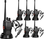 Rechargeable Long Range Two-way Radios With Earpiece 6 Pack Arcshell AR-5 Walkie. Fixed Price $112.87.