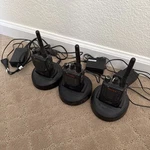 Lot Of 3 Motorola Mag One BPR40 2 Way Radios With Charges. Fixed Price $110.00.