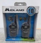 Midland X-tra Talk LXT118 Two-way Radios Mile Range 22 Channels Open Box. Fixed Price $23.95.