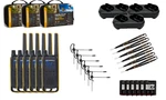 Motorola T475 Two Way Radio 6 Pack Walkie Talkies 3 Dual Chargers Ptt Earpieces. Fixed Price $330.00.
